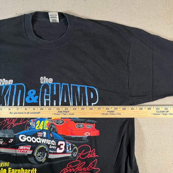 Vintage NASCAR 1995 The Kid,The Champ Dale Earnhardt & Jeff Gordon T-shirt Sz XL - Picture 3 of 6